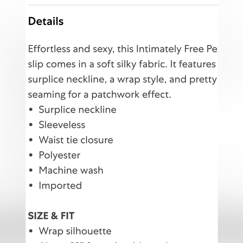 New! Free people intimately cowboy SZ XS like me wrap mini slip dress. - Picture 8 of 11